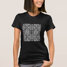 Black And White Squares Shirt Squares Amp Stripes Shirt Women Black White Gray T Shirt Black Gifts Unique Cool Diy Customize Personalize Striped Shirt Women Womens Shirts Black Shirt