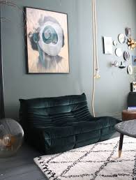 Le Canape Togo En Velours Vert Profond Pour Un Maximum De Caractere Interior Home Decor Home Deco
