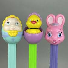 Easter Bunny & Chicks in Eggs Holiday PEZ Dispensers New Loose Lot of 3