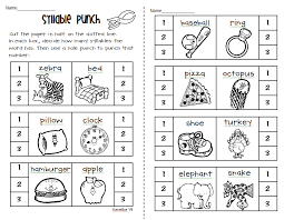 Peterson S Pad December 2011 Syllable Syllable Worksheet Kindergarten Language Arts