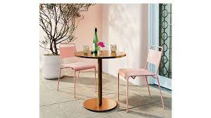 Watermark Brass Bistro Table Reviews Cb2 In 2020 Patio Furnishings Patio Furniture Sets Modern Dining Chairs