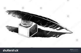 Quill Inkwell Ink Digital Mixed Media Stock Illustration 445389298 |  Shutterstock