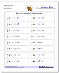 There are literally over 100 printables just on multiplication. Fractions As Decimals Fraction To Decimal Drills