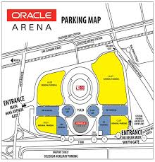 oracle arena parking map warriors game oracle arena