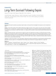 Definitions for sepsis and organ failure and guidelines for the use of innovative therapies in sepsis. Long Term Survival Following Sepsis 13 11 2020
