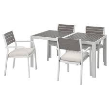 Sjalland Dark Grey Froson Duvholmen Beige Table 4 Chairs W Armrests Outdoor Ikea In 2020 Outdoor Tables And Chairs Outdoor Furniture Sets Outdoor Table Tops