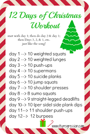 The 12 Days Of Christmas Workout It S Progression Christmas Workout Holiday Workout Christmas Workout Challenge