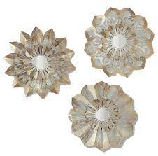 Maybe you would like to learn more about one of these? Metal Flower Wall Art In Ivory Gold Set Of 3 Decorist