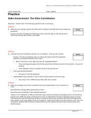 I civics comparing constitutions ohio answer key. Ohio Constitution Of 1851 Project Worksheet Compare Contrast The 1851 Ohio Constitution And The U S Constitution 1 What Is The Function Of A Course Hero