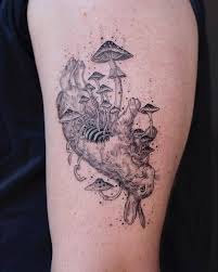 Toronto Mushroom Guerrilla On Instagram Tattootuesday Another Halloween Appropriate Mushroom Tattoo Artist Mushroom Tattoos Tattoos Body Art Tattoos