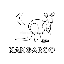 Kangaroos coloring page to download for free. Vector Cute Cartoon Animals Alphabet Kangaroo Coloring Pages Stock Vector Illustration Of Alphabet Education 148756301
