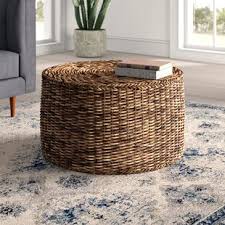 Riau round abaca coffee table beautiful wicker ottoman or coffee stall is an excellent choice for the interior in which we want to get a cozy atmosphere. Rattan Wicker Round Coffee Tables You Ll Love In 2021 Wayfair