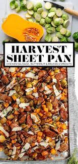 Easy Harvest Sheet Pan Chicken Sausage Vegetables Pwwb Recipe Fall Recipes Healthy Healthy Fall Recipes Dinner Healthy Fall Dinner