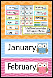 Number Days 4 Sets 2 5 X 2 62 Inches There Is A Complete Set 1 31 Of Each Picture Blue Green Pin Homeschool Programs Creative Teaching Calendar Numbers