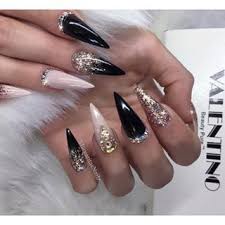 Black And Gold Acrylic Nails Coffin Valentino Matte Top Coat Gel Shop Valentinobeautypure Com Code10 Off Margarita In 2020 Black Gold Nails Gold Acrylic Nails Gold Stiletto Nails