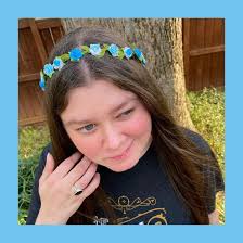 Sky Blue Dainty Flower Crown, Blue Flower Crown, Blue Floral Crown, Blue  Floral Headband, Blue Flower Headband, Modeled by Julia