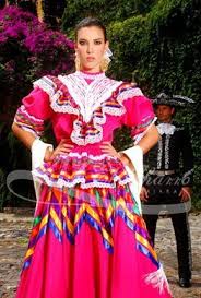 The Typical Dress From Jalisco Is What Is Called An Escaramuza Dress Escaramuza Charra Is The Name Giv Mexican Dresses Mexico Dress Traditional Mexican Dress