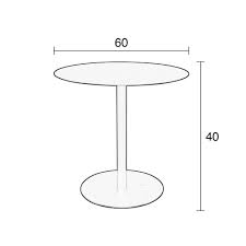 By meyer&cross (5) ada side table blackened bronze. Zuiver Side Table Snow Round Black Metal M O60x40cm Lefliving Com