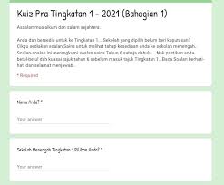 Kuiz Pra Tingkatan 1 Personal Home Tuisyen Cikgu Shahrul Facebook