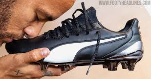 Reworks the puma king for first collaborative release: Modified For Neymar Black White Puma King Platinum Neymar Boots Launch Soon Footy Headlines