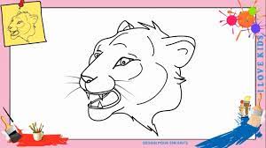 Comment dessiner un lion 3 FACILEMENT etape par etape - YouTube