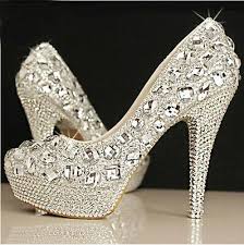 Maybe you would like to learn more about one of these? Bling Crystal Wedding Shoes Bridal Bridesmaids High Heel Pump Wedge Platform Ebay