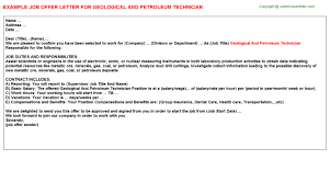 In your letter, reference your most relevant or exceptional qualifications to help employers see why you're a great fit for the role. Petroleum Offer Letters