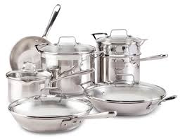 Emeril By All Clad E884sc Chef S Stainless Steel Cookware Set 12 Piece Silver Cookware Set Stainless Steel Cookware Set Induction Cookware