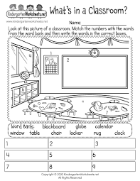 Kindergarten Classroom Worksheet In 2020 Social Studies Worksheets Spelling Worksheets Kindergarten Kindergarten Worksheets Sight Words