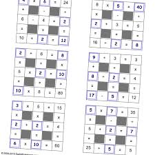 Math Worksheets All Operations With Missing Values Small Multiplication And Division Grid Puzzles Free Printable Math Worksheets