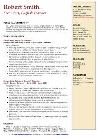 A simple, crisp cv template layout with sample information for an account manager. Secondary English Teacher Resume Samples Qwikresume