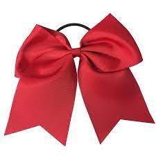 Softball Hair Bow Red Cheer Hair Bows How To Make Bows Ribbon Bow Tutorial