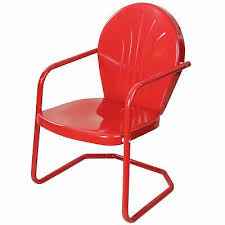 Lb International Outdoor Retro Metal Tulip Armchair Red In 2020 Metal Lawn Chairs Tulip Armchair Metal Patio Chairs
