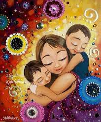 Brothers Print With Two Children Maternity Art Mom With Etsy Mother And Child Painting Mom Art Art Wall Kids