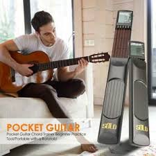Details About Portable Pocket Guitar 6 Strings Guitar Trainer With Chord Chart Screen Practice