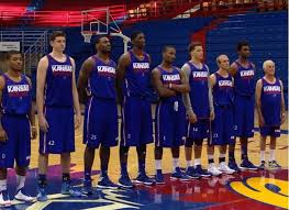 The program is classified in the ncaa's division i and the team competes. Kansas Basketball Team Photo With Max Falkenstien Blacksportsonline