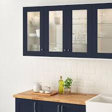 Wall cabinet with shelves/2 doors40x37x100 cm. Ikea White Kitchen Cabinets With Glass Doors Instaimage