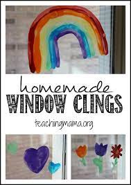Homemade Window Clings For Spring Window Crafts Fun Crafts Arts And Crafts For Kids