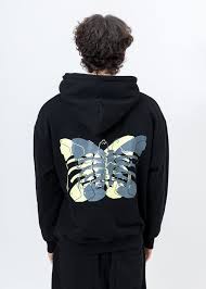 Shop our selection of custom made today! Lxvi Butterfly Rib Cage Hoodie Black Garmentory