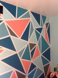 Triangle frog tape wall designs. Pin On Ideas For Abi S Room