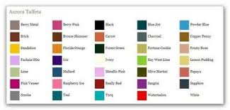 Aurora Taffeta Color Chart Iris Wedding Ideas Juxtapost