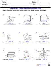 Unit 11 volume and surface area homework 6 answer key / some of the worksheets for this concept are unit 11 outline, list college career readiness standards, lesson 12 length area and volume, geometry unit 9 notes surface area and volume, unit 8 syllabus surface. Geometry Unit 5 Complete Pdf Unit 11 Test Study Guide 5 Review Volume Surface Area Name Date Block Topic 1 Area Of Plane Figures Find The Area Of Each Course Hero