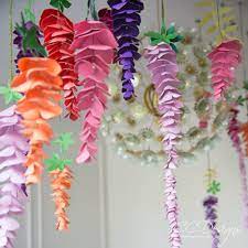 Hanging Paper Wisteria Flower Templates Paper Flowers Paper Flower Template Paper Flowers Diy