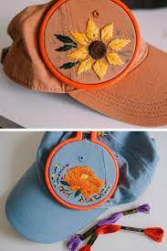 Embroider Your Own Floral Hat With A Handy All Inclusive Craft Kit New Embroidery Designs Hand Embroidery Patterns Embroidery Designs