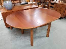 The broad categories of butterfly leaf dining table at alibaba.com take into account different users' needs and. Mid Century Modern Round Makore Wood Dining Table With Butterfly Leaf From Peg Leg Vintage Of Beltsville Md Attic