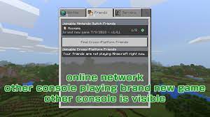 Ensure you are signed in to your relevant nintendo/microsoft … Mcpe 34846 Can T Connect To Another Switch Multiplayer World Jira
