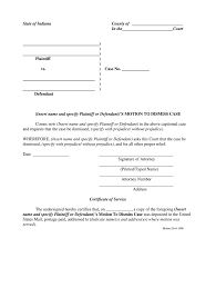 'without prejudice' letter before action where a claimant has a representative you might find it helpful to look at general information about without prejudice letters. Indiana Motion To Dismiss Form Fill Online Printable Fillable Blank Pdffiller