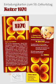 Einladung 50 Geburtstag 1970 70er Jahre Party Einladungskarten Zum 50 Einladungen