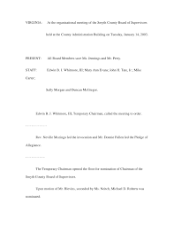 VIRGINIA: At the organizational meeting of the Smyth County Board of  Supervisors