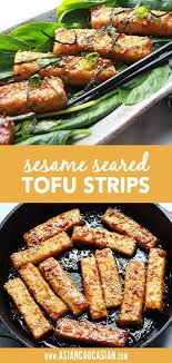 Crispy Sesame Tofu Strips Gluten Free Asian Caucasian Food Blog Recipe Tofu Recipes Healthy Asian Vegetarian Recipes Asian Tofu Recipes